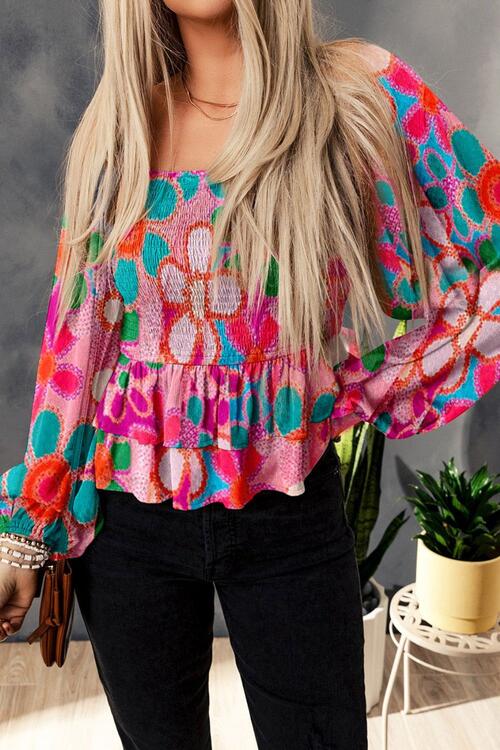 Hope Floral Balloon Sleeve Blouse