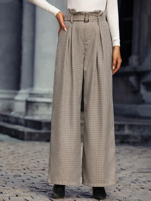 Journey Plaid Wide Leg Pants