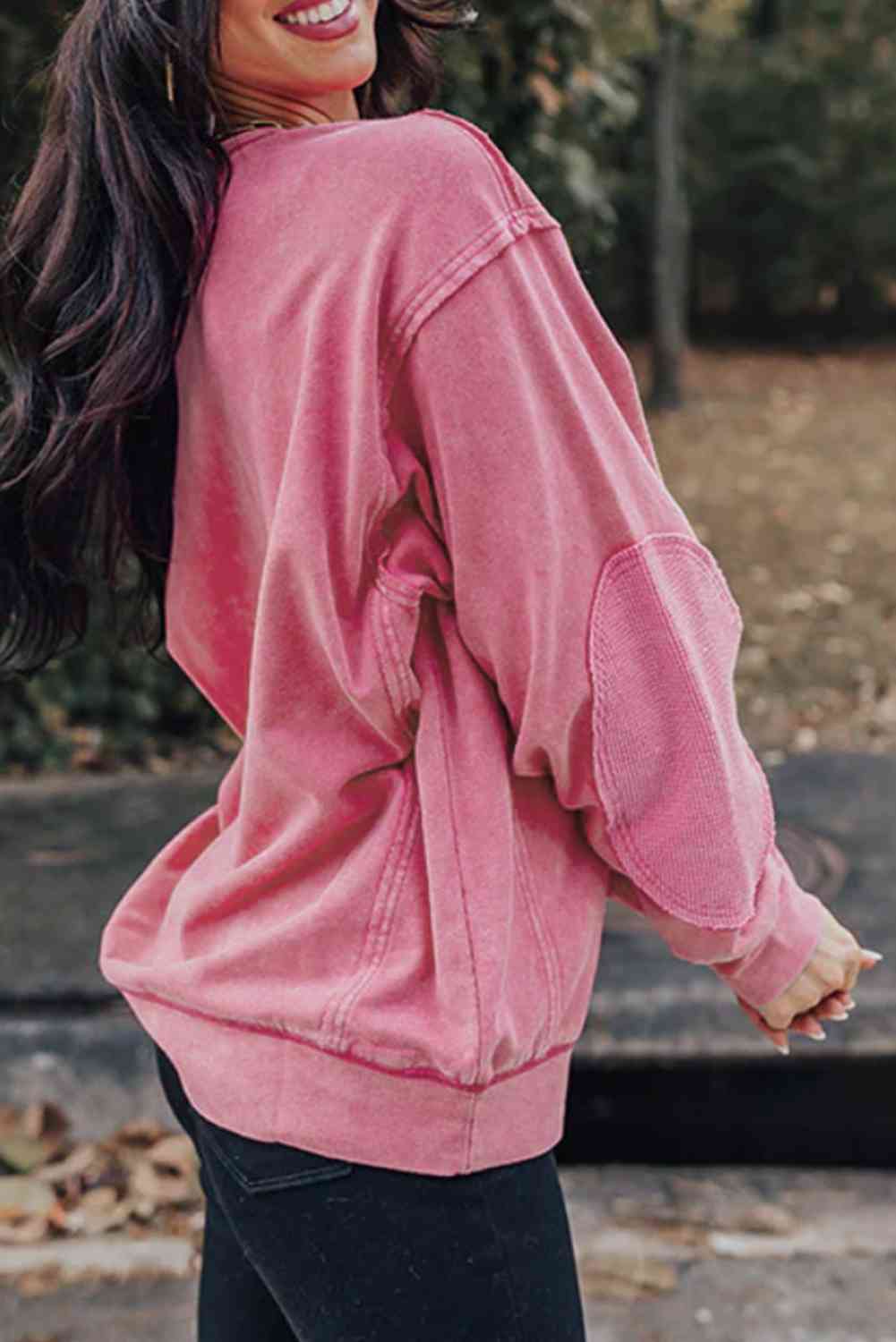 Leona Exposed Seam Long Sleeve Sweatshirt