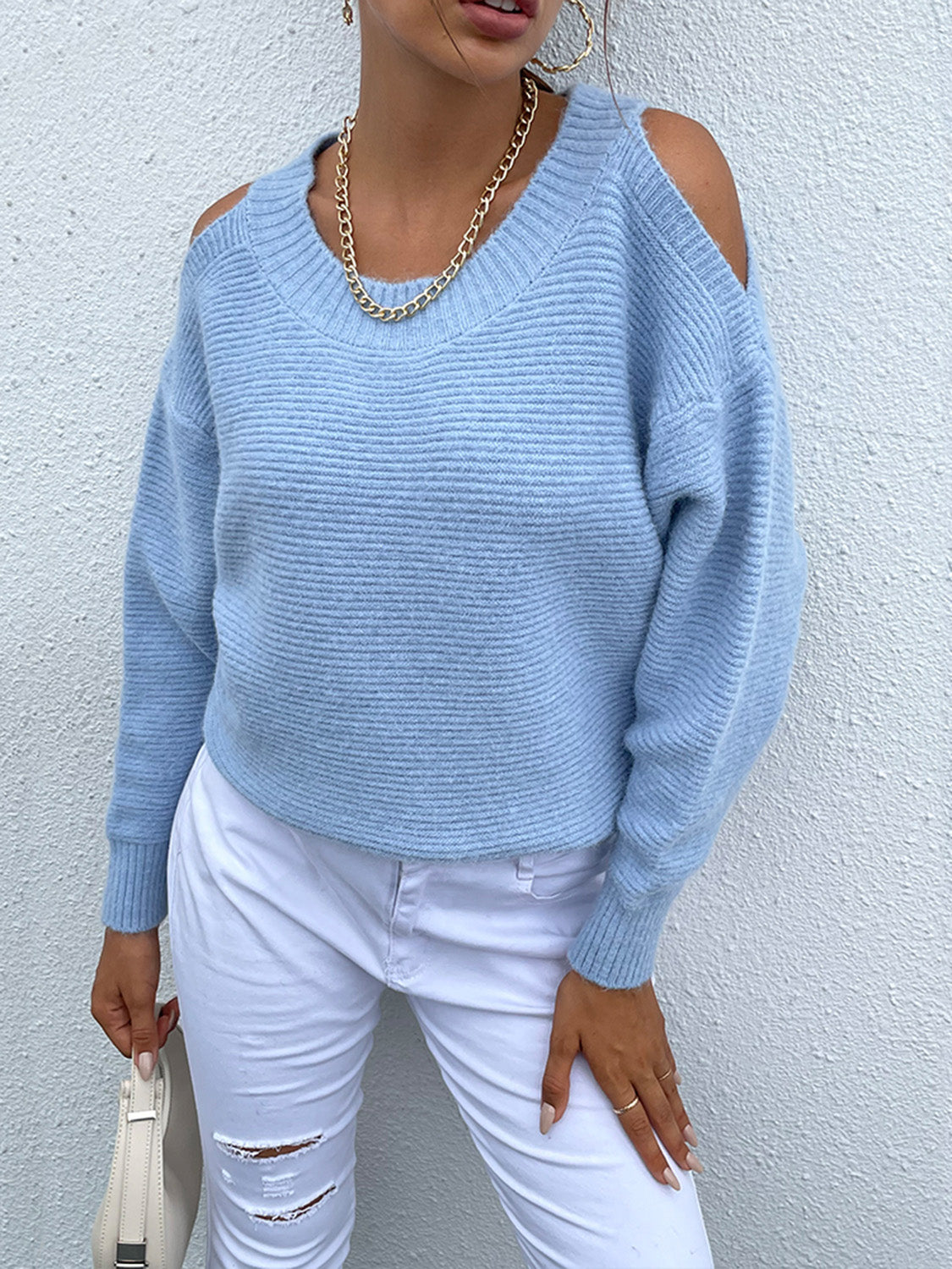 Loving My Cold Shoulder Sweater