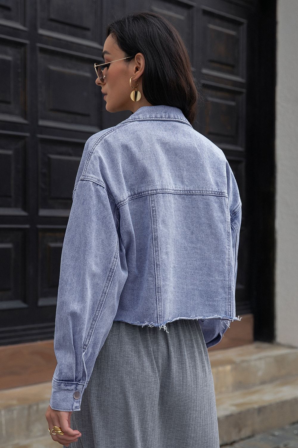 Gemma Lapel Collar Denim Jacket
