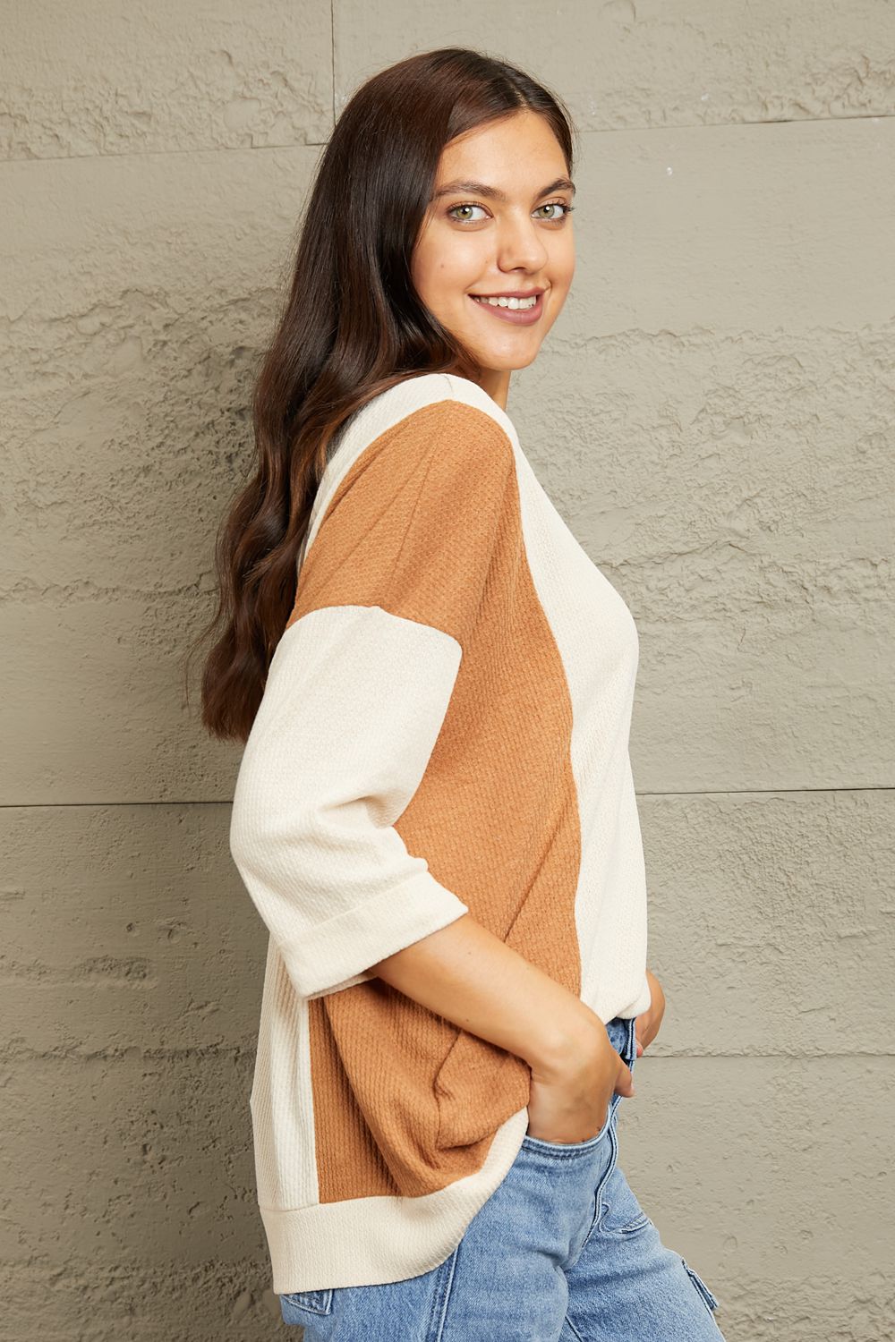 Flaunt It Tri-Color Blouse