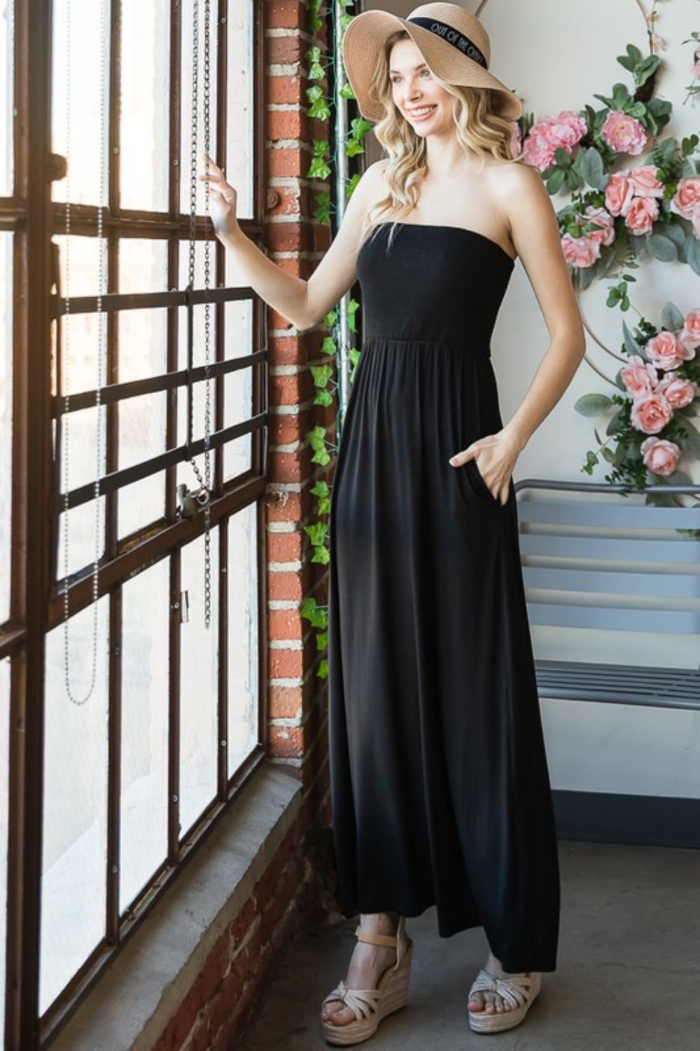 Call On Me Strapless Maxi Dress