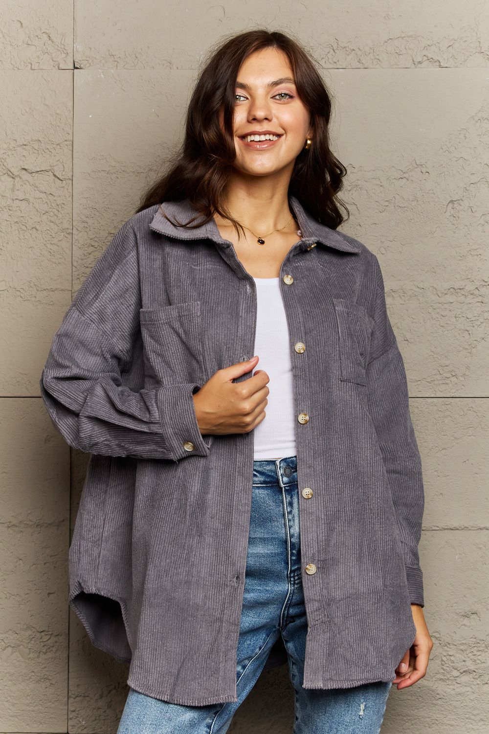 Always Being Me Button-Down Shacket