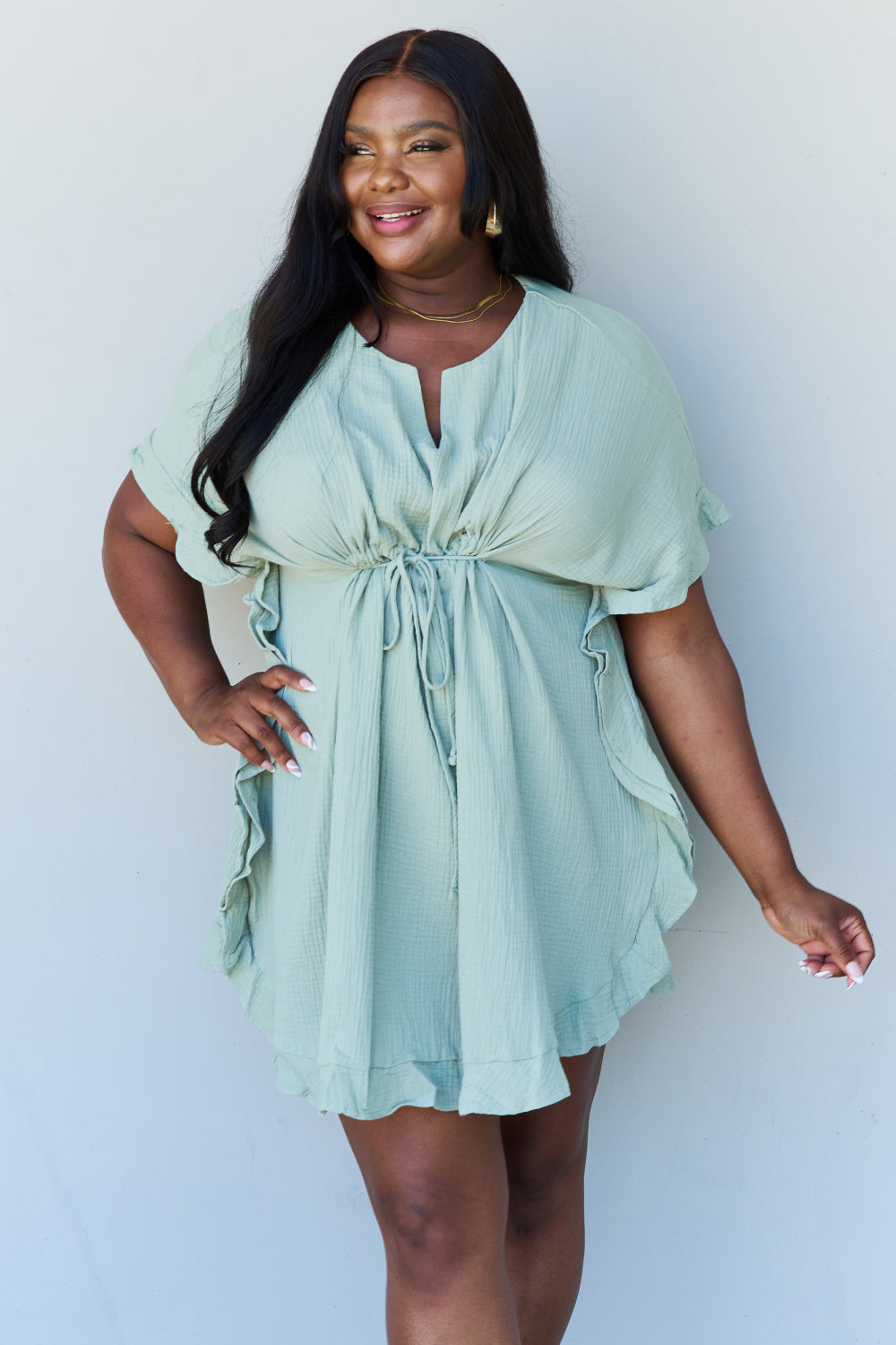 Out Of Time Ruffle Mini Dress