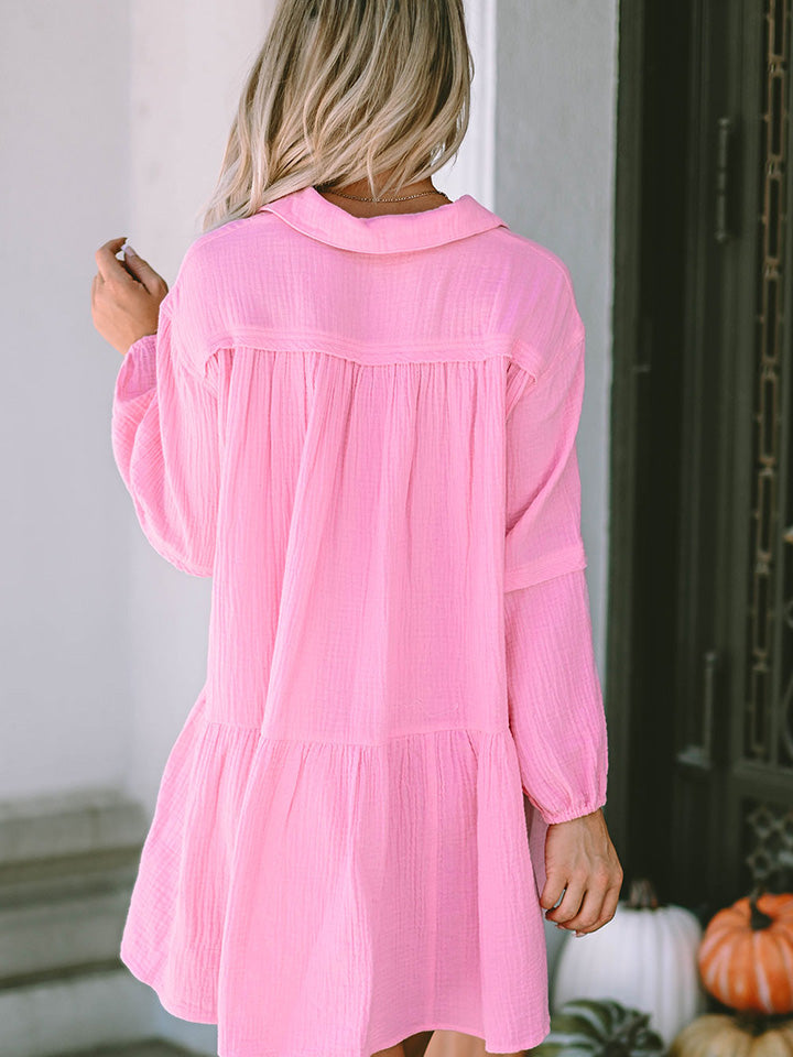 Here For You Ruched Mini Dress