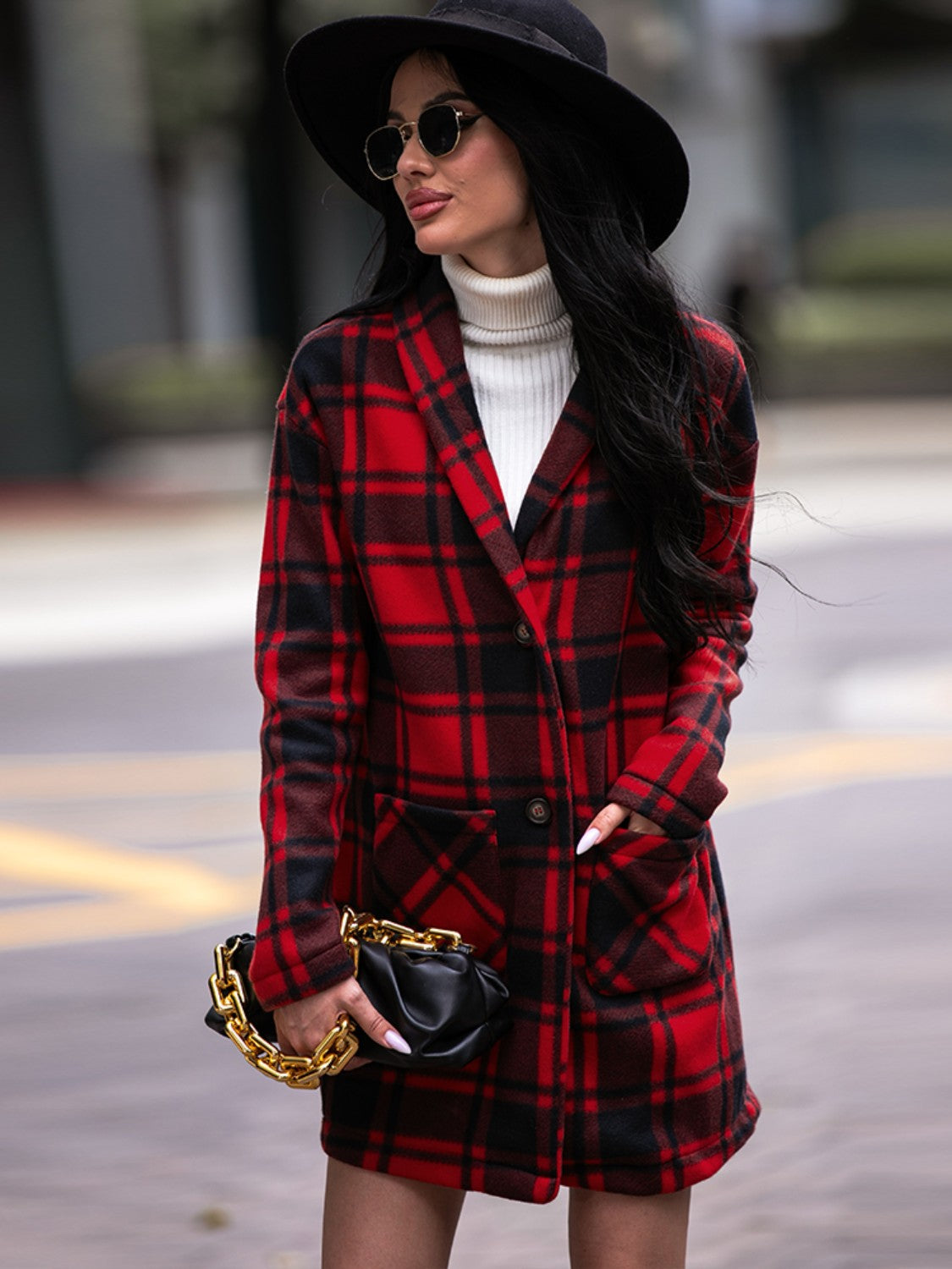 Good Evening Plaid Coat
