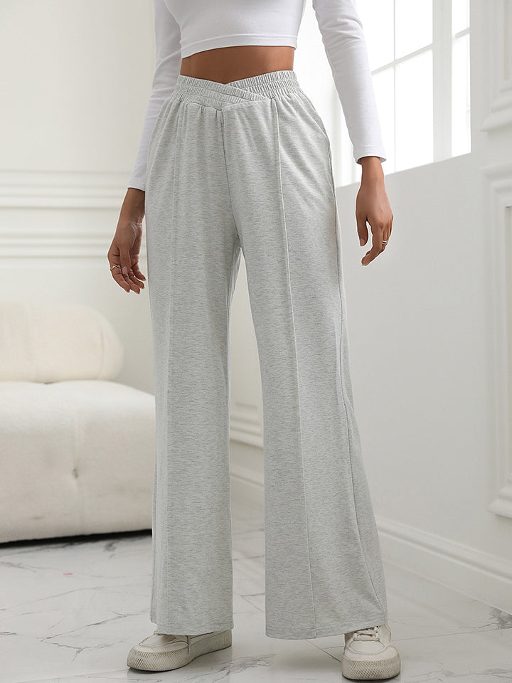 Trendy V-Waist Wide Leg Pants
