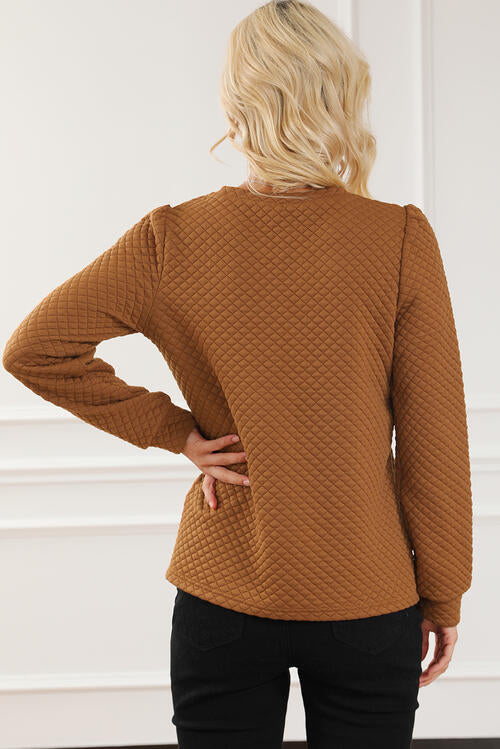Chelsea Textured Long Sleeve Sweatshirt
