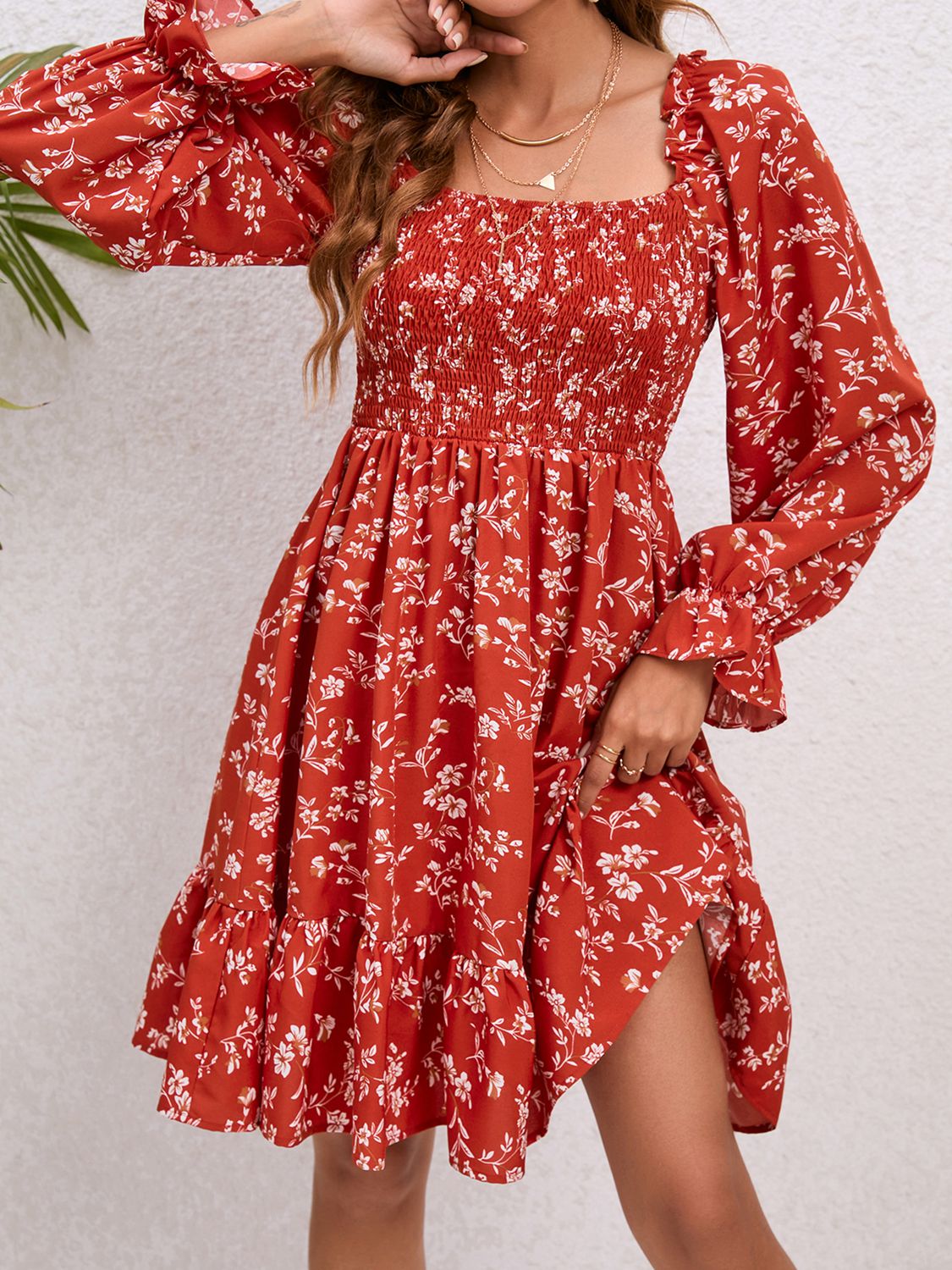 Inara Floral Smocked Mini Dress