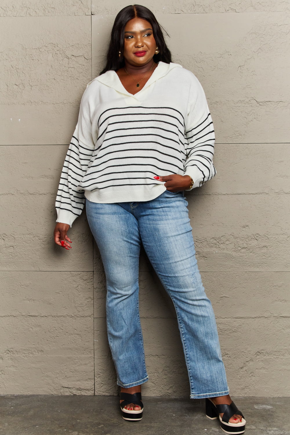 Make Me Smile Striped Knit Top