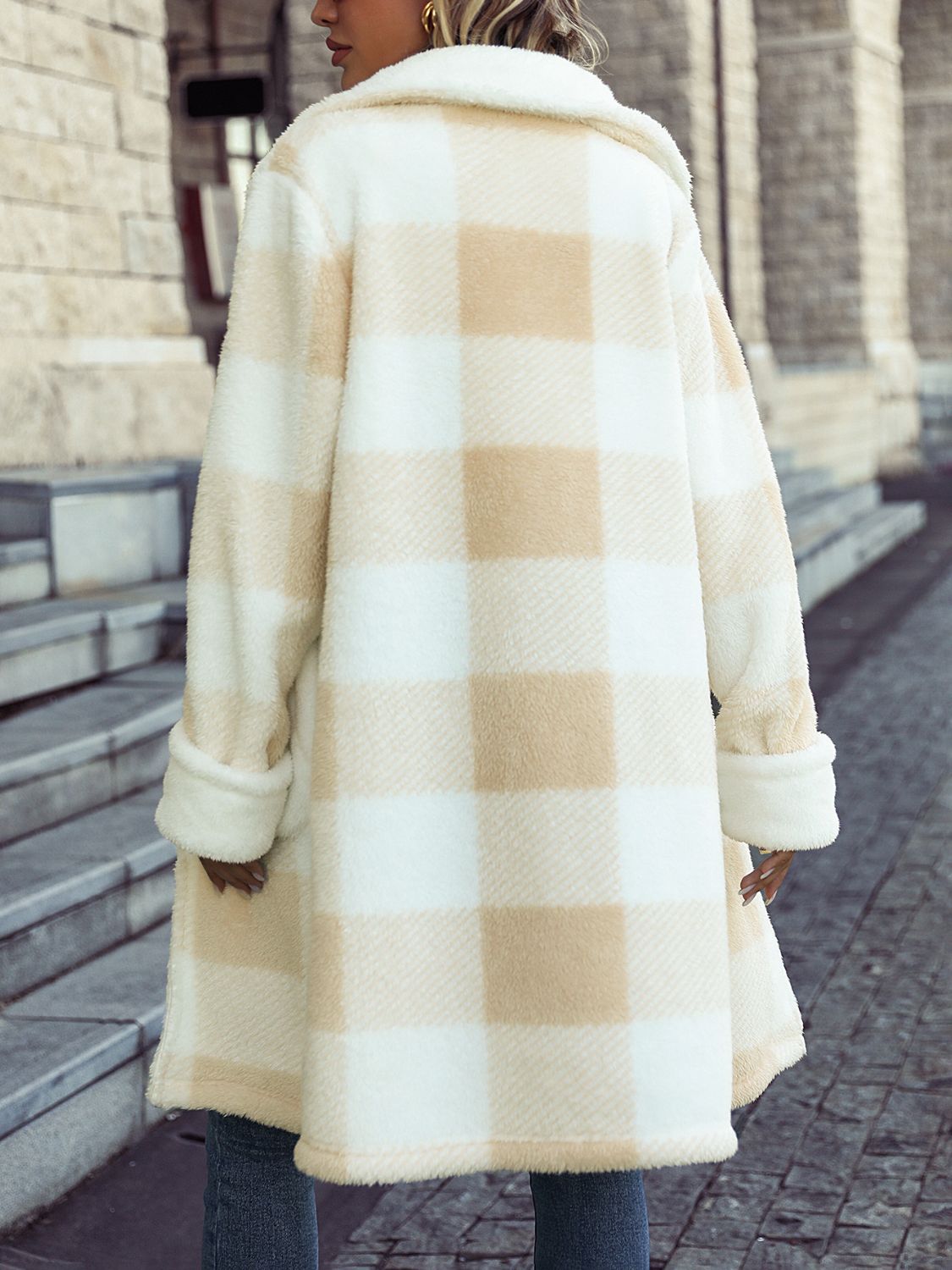 Let's Play Plaid Button Down Coat