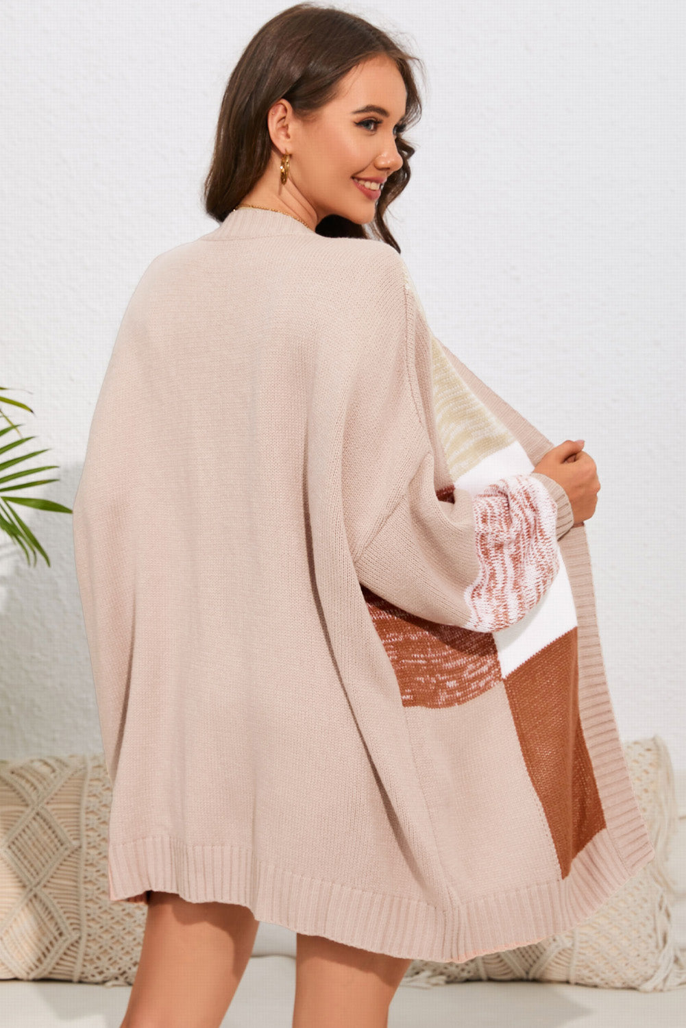 Dust Storm Color Block Cardigan