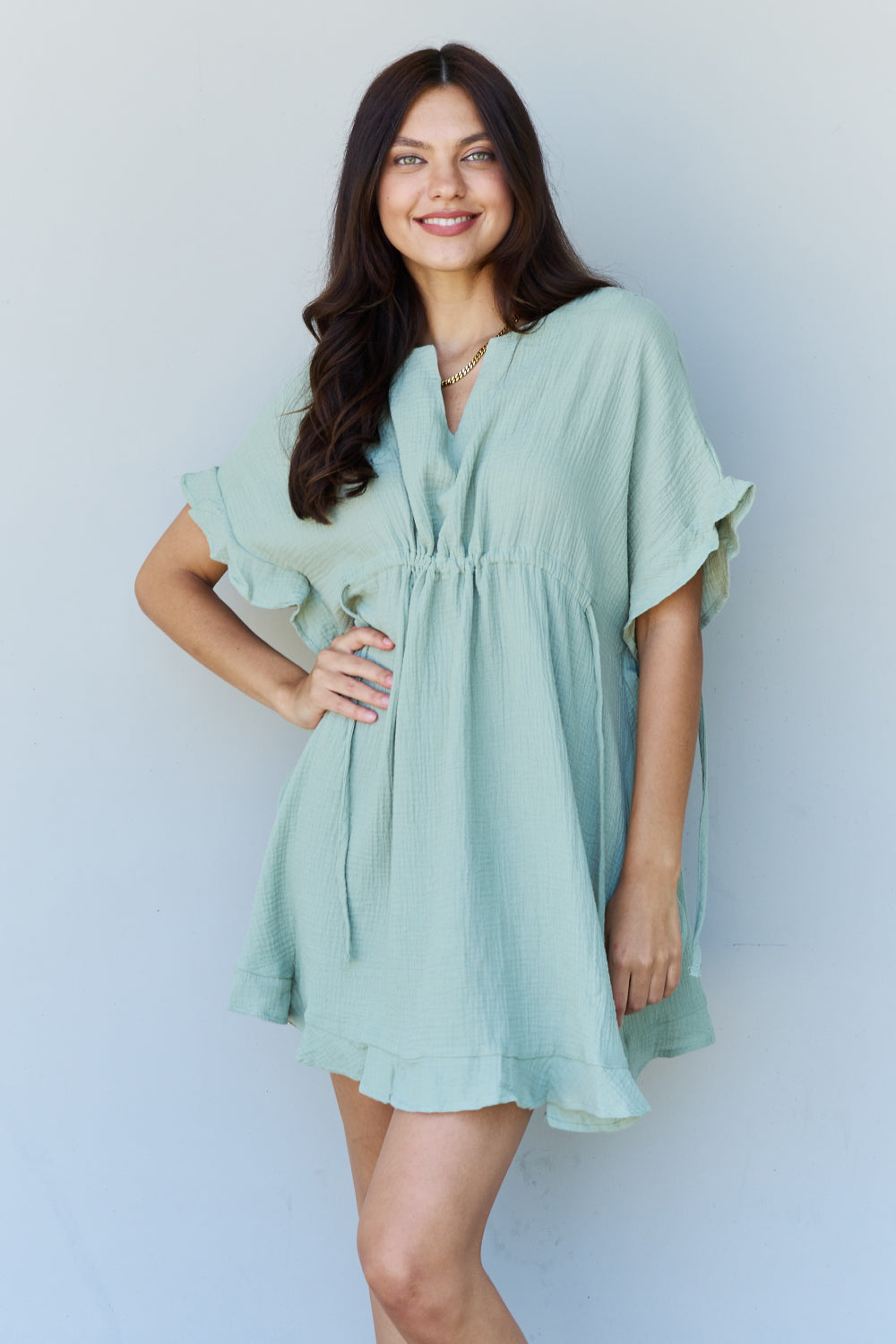 Out Of Time Ruffle Mini Dress