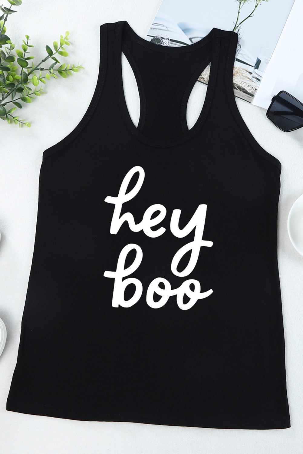 Hey Boo Graphic Tank Top