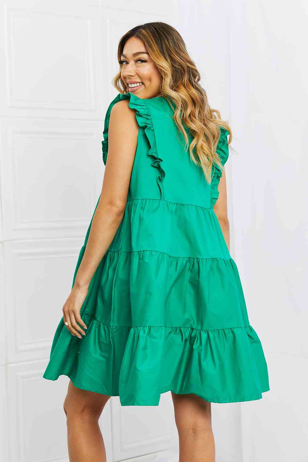 Emerald City Mini Ruffle Dress