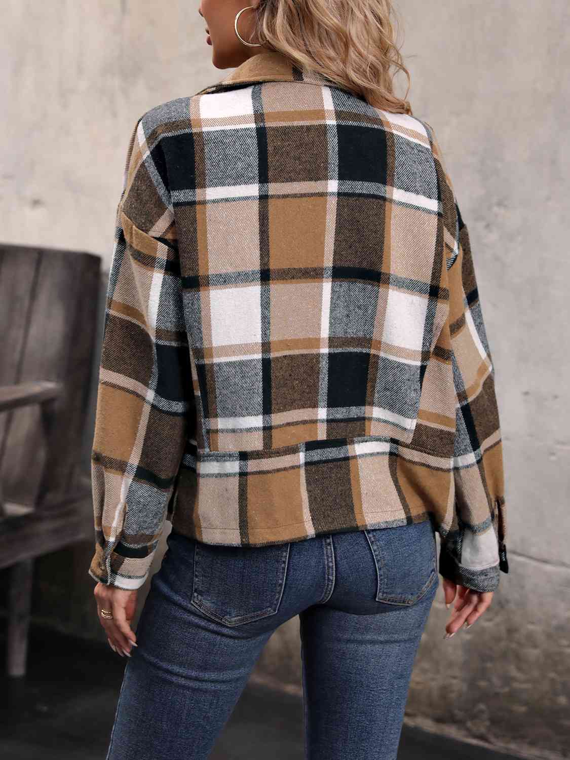 Clara Plaid Long Sleeve Jacket