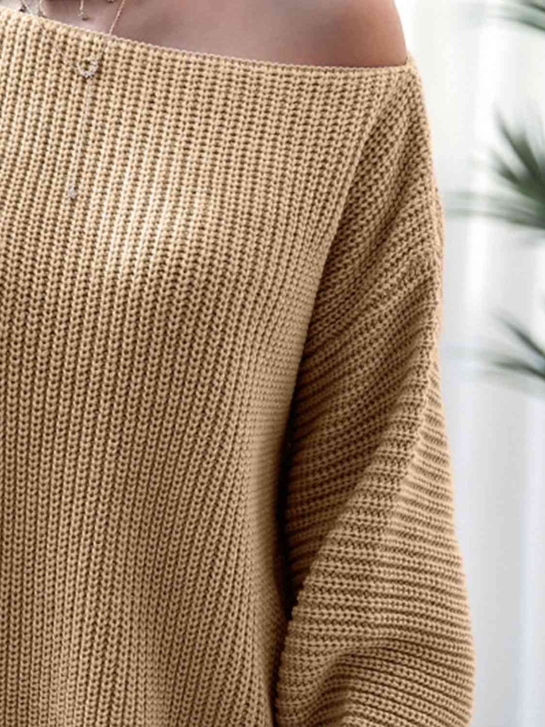 Charlotte Rib-Knit Mini Sweater Dress