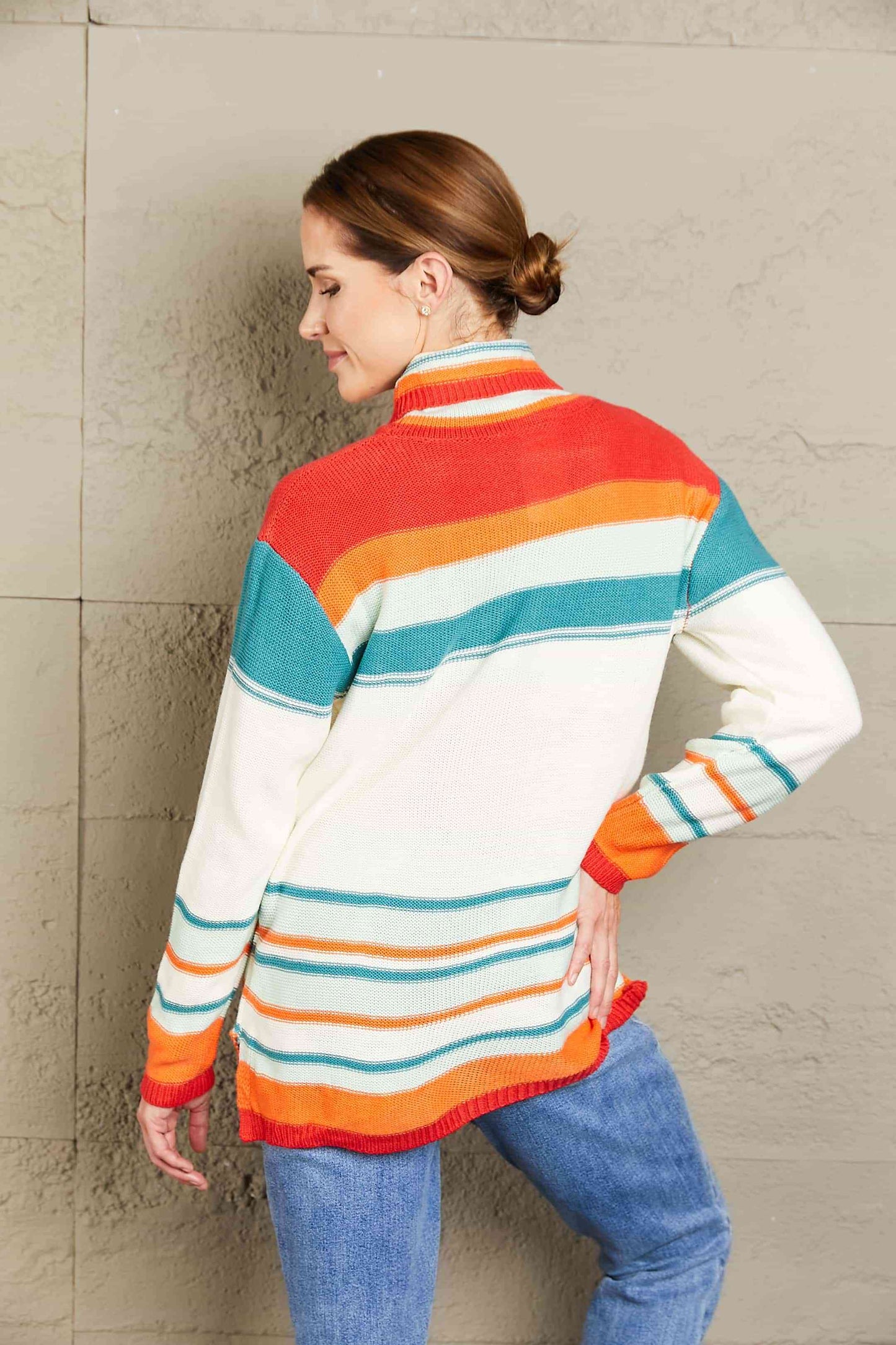 Casey Striped Turtleneck Sweater