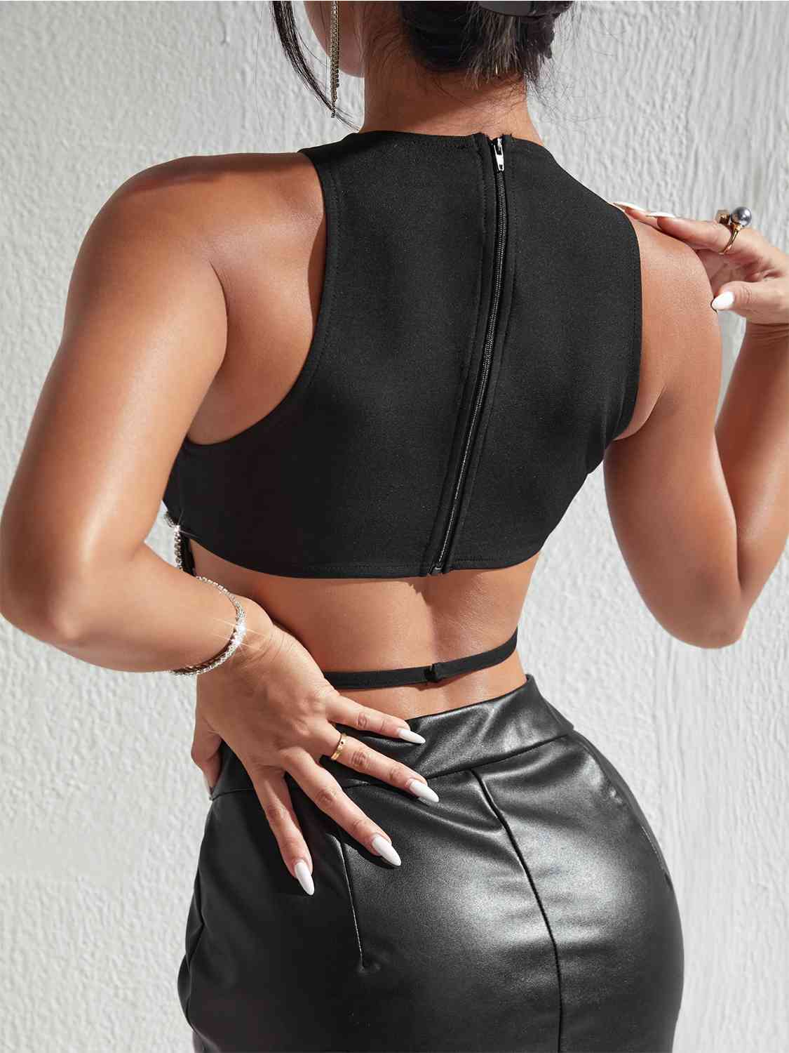 Monroe Rhinestone Crop Top
