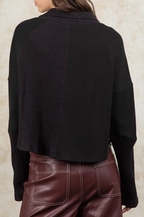 Annabelle Ribbed Knit Long Sleeve Top