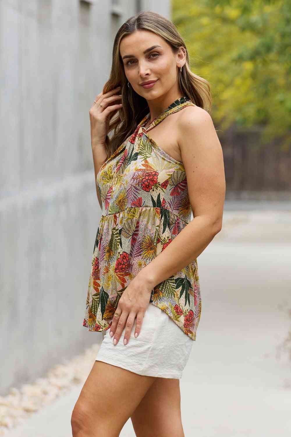 Bloom With Me Floral Halter Top