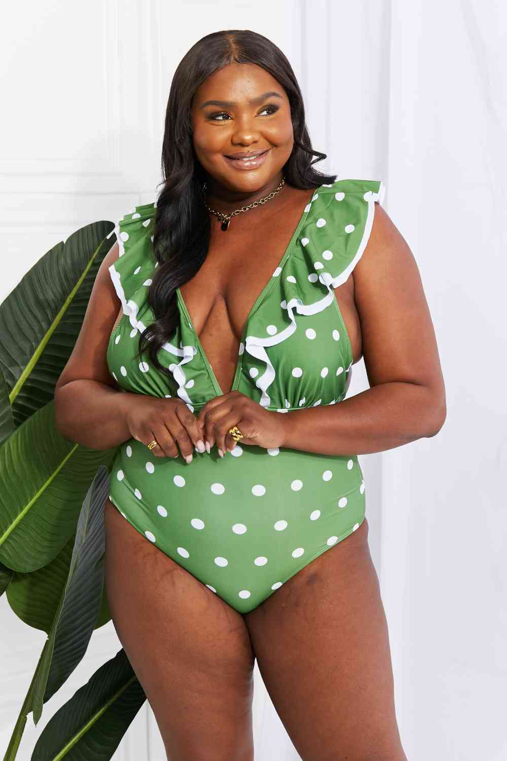 Moonlit Dip Polka Dot One Piece