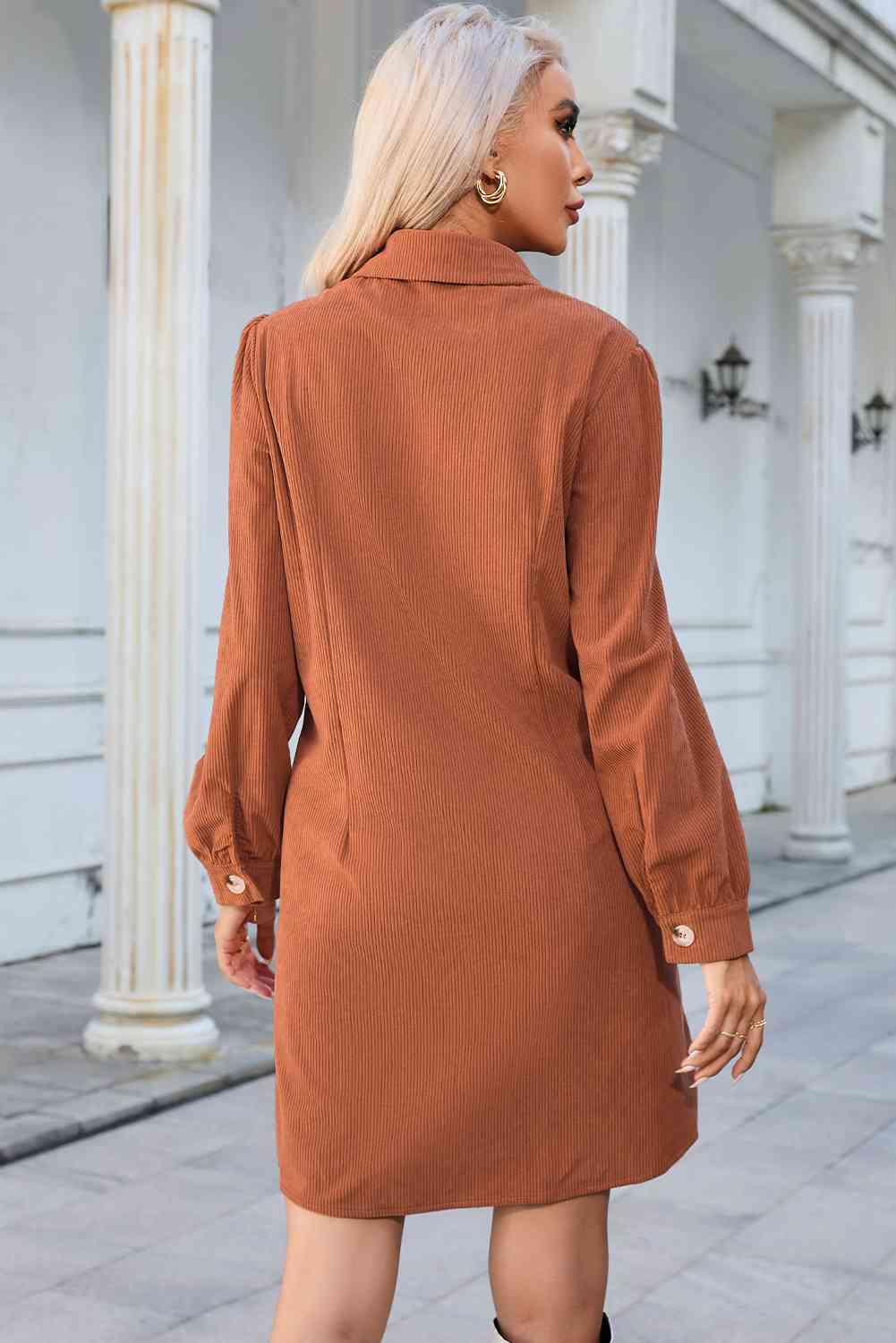 Speak To Me Button Down Mini Dress