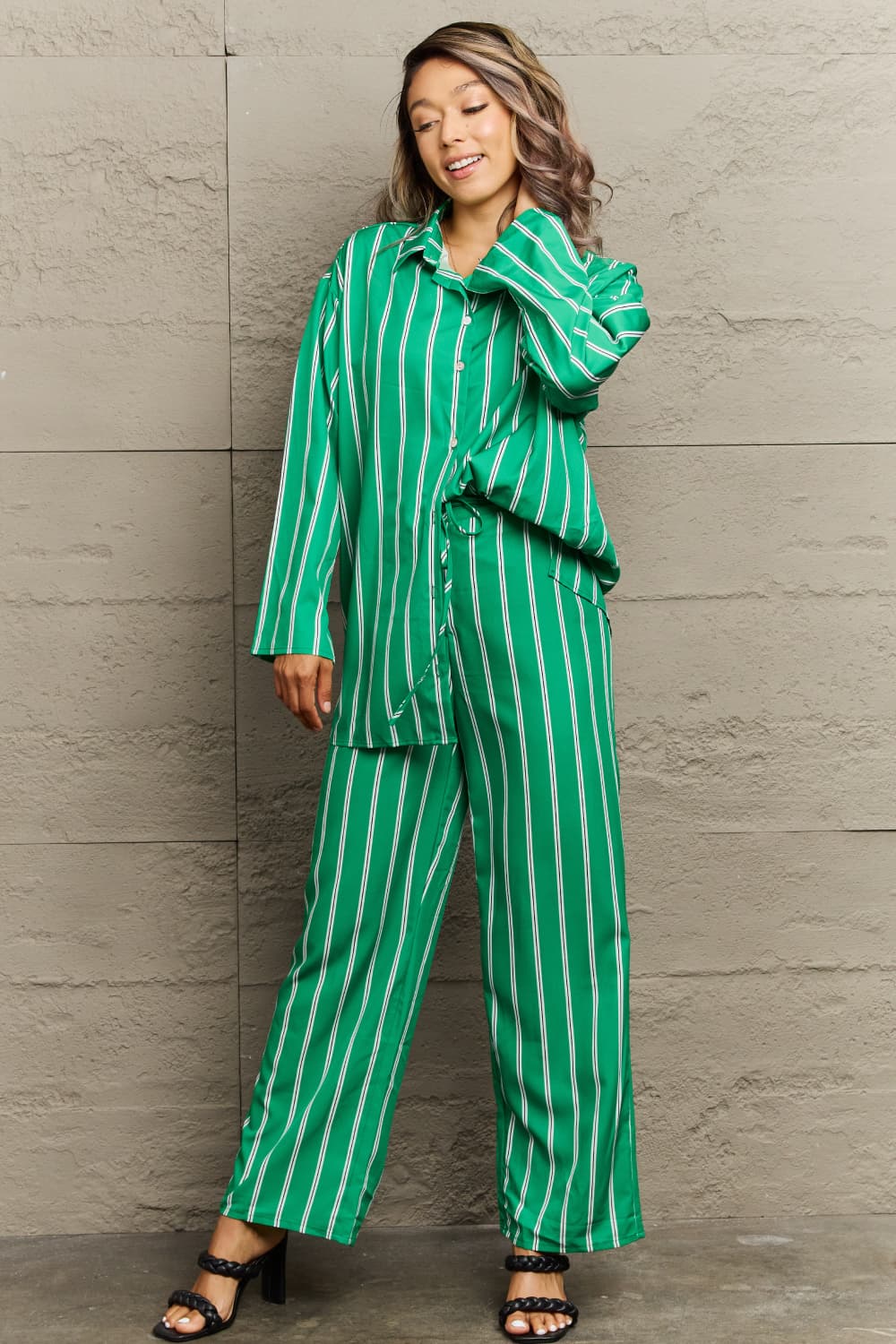 Lucky Striped Shirt and Pants Set