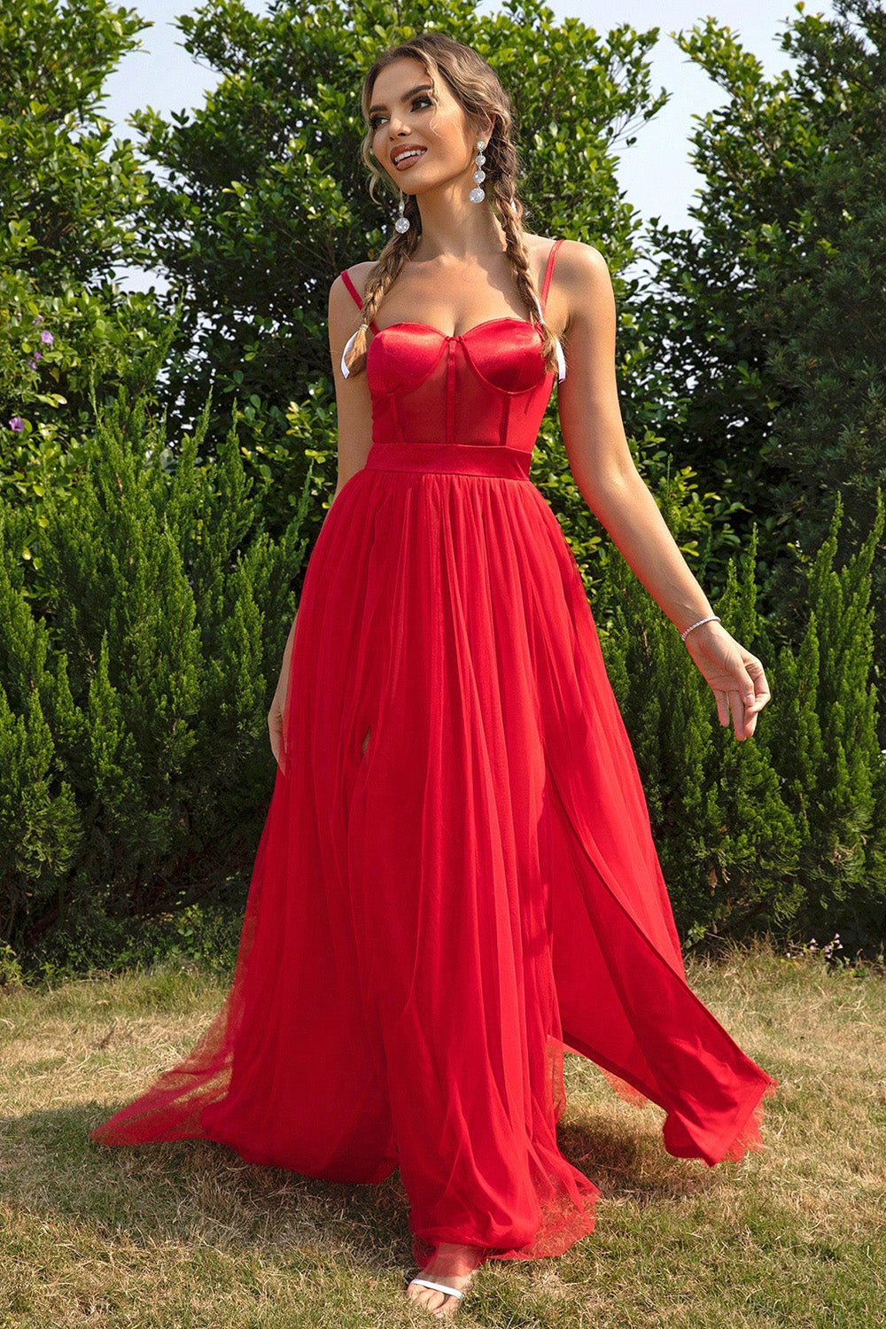 Ruby Sweetheart Maxi Split Dress