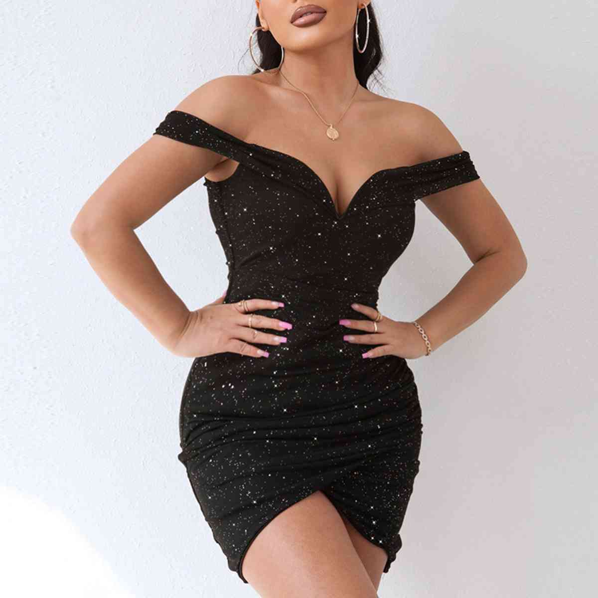 Estelle Sequin Off-Shoulder Mini Dress
