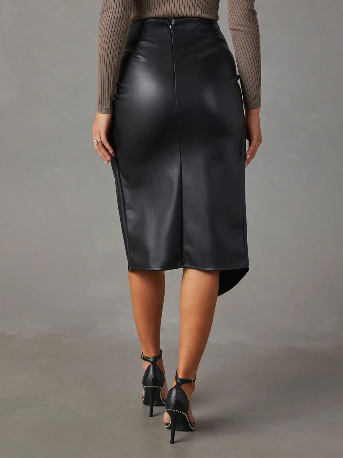 Addison Twist Detail Midi Skirt