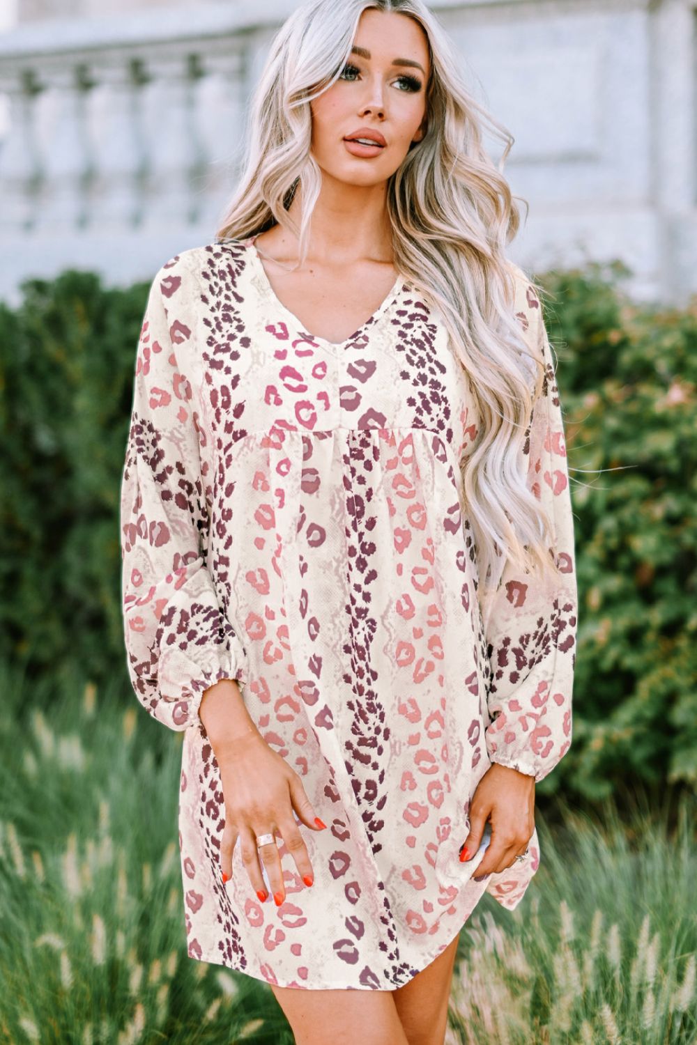Wild Side Leopard Mini Babydoll Dress