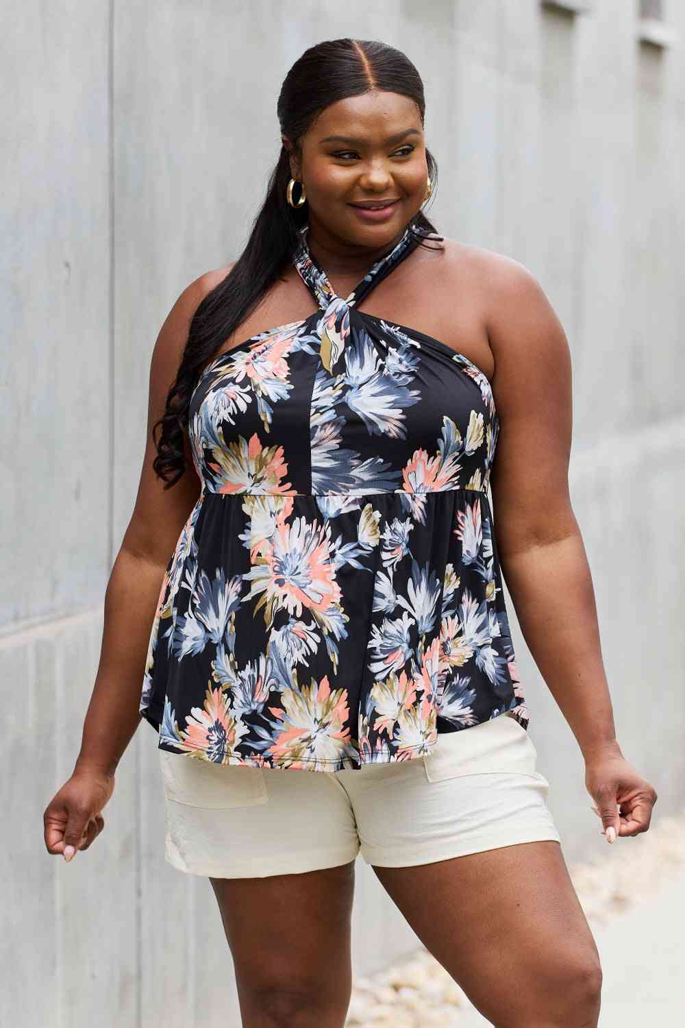 Vacation Floral Halter Top