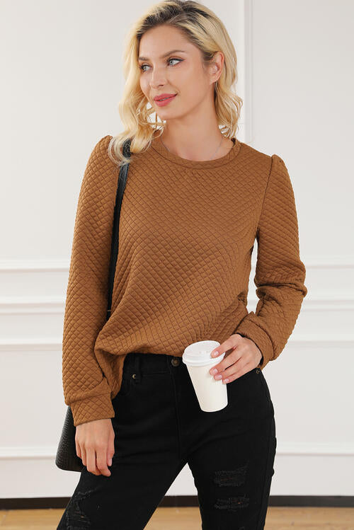 Chelsea Textured Long Sleeve Sweatshirt