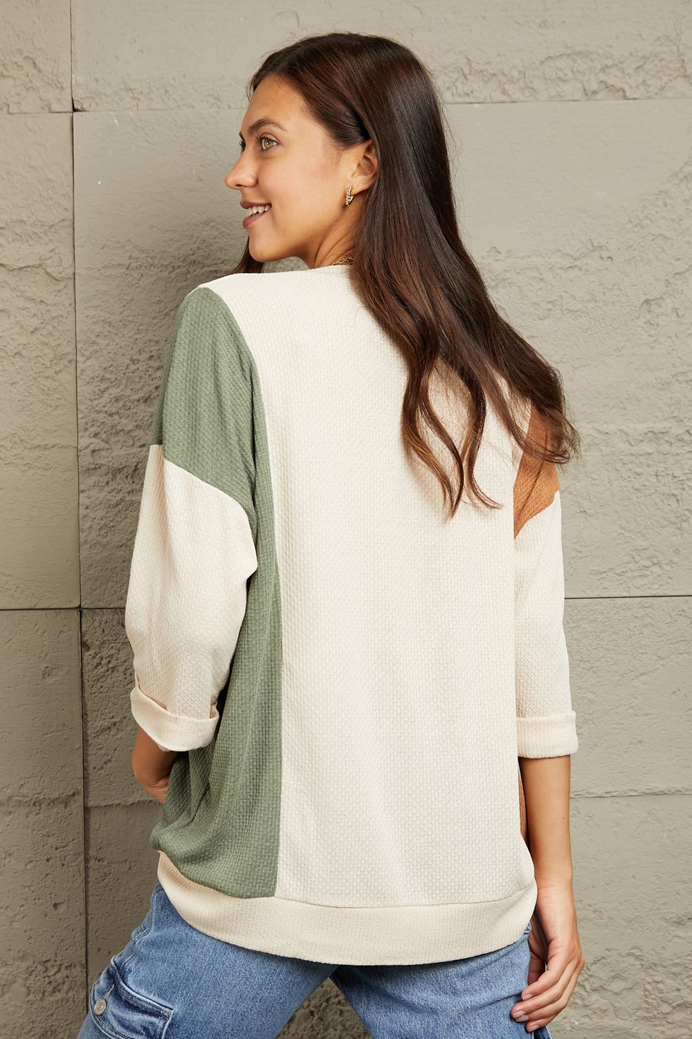 Flaunt It Tri-Color Blouse