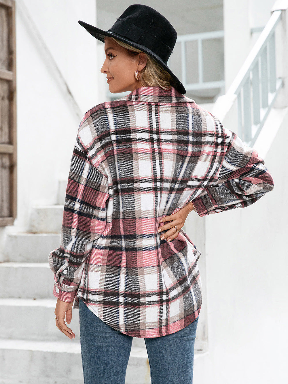 Meet You Outside Plaid Shacket