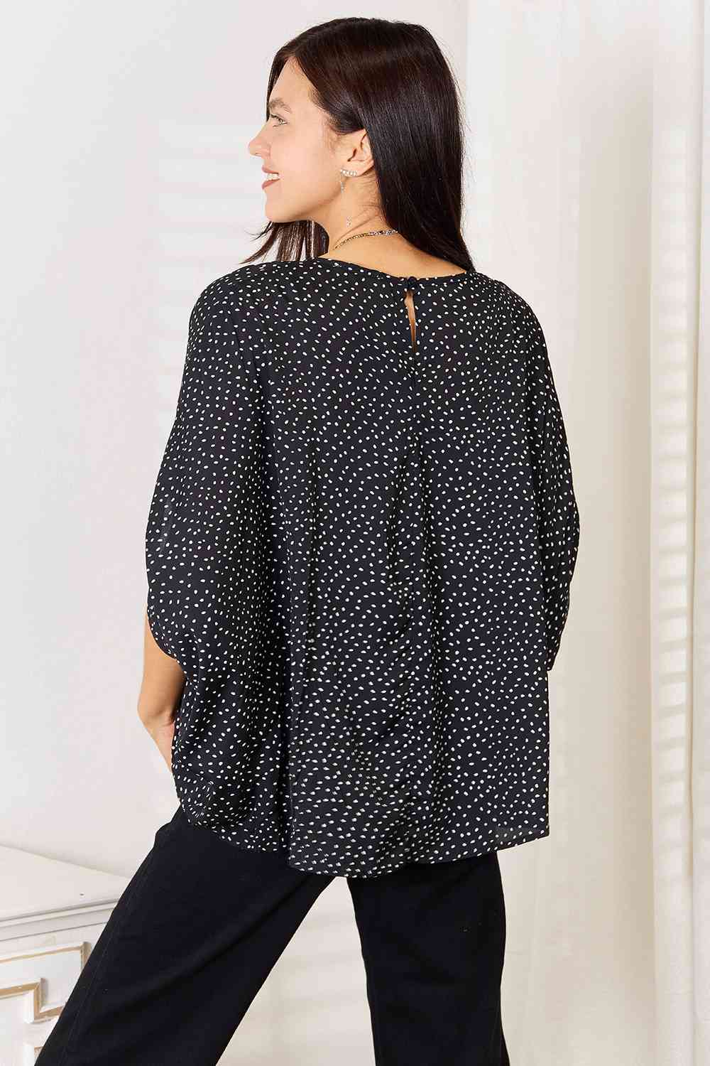 Estelle Dolman Sleeve Round Neck Blouse