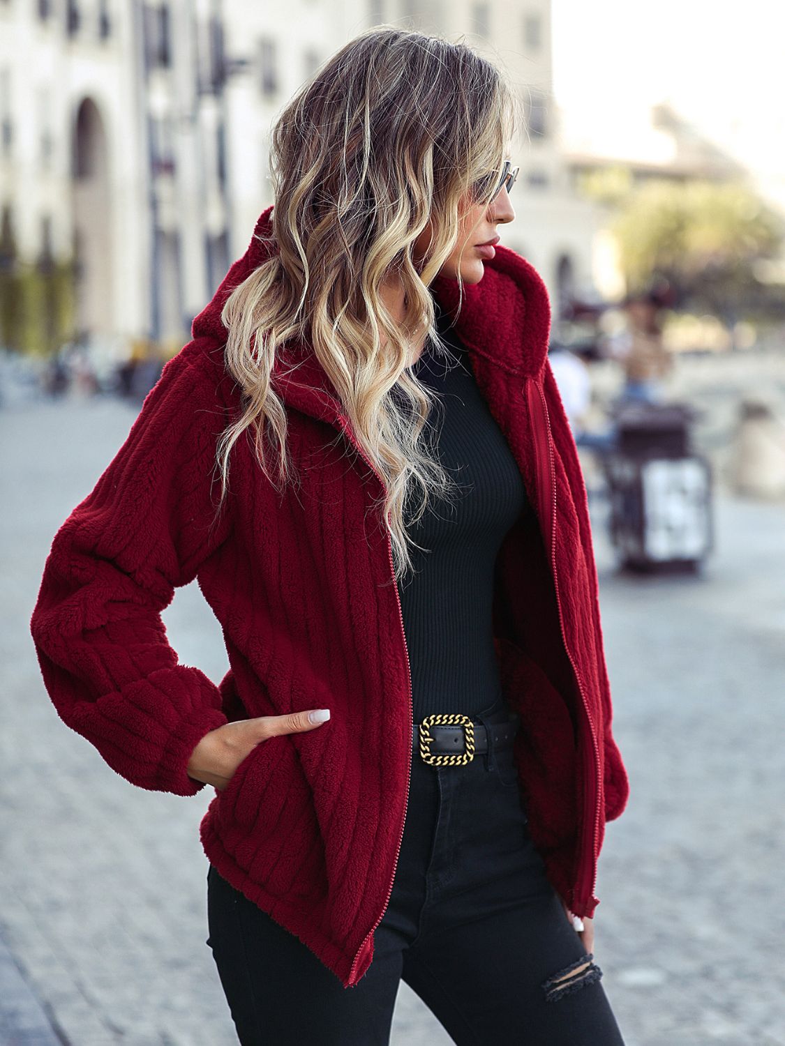 Cabernet Zip-Up Hooded Jacket