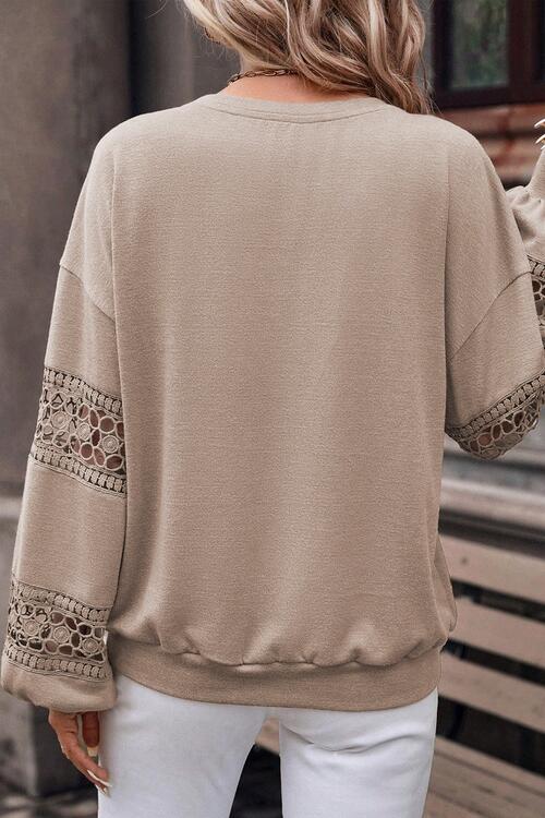 Vera Crochet Long Sleeve Blouse