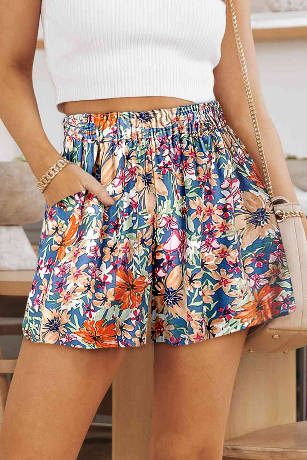 Jolene Floral High Waist Shorts