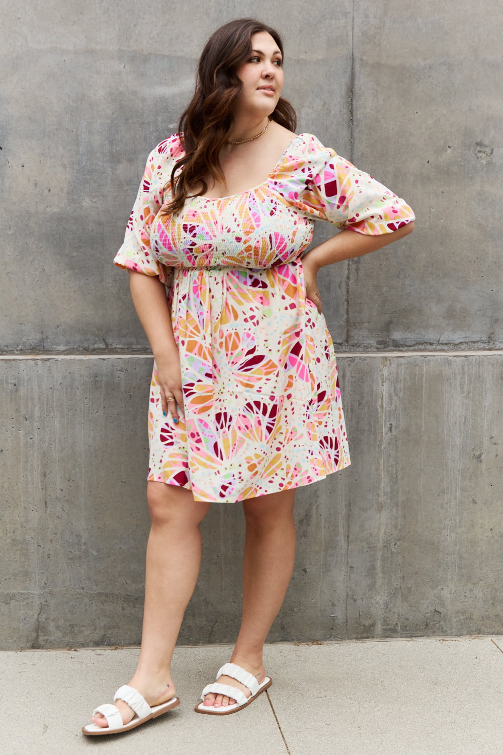 Be Hopeful Floral Mini Dress