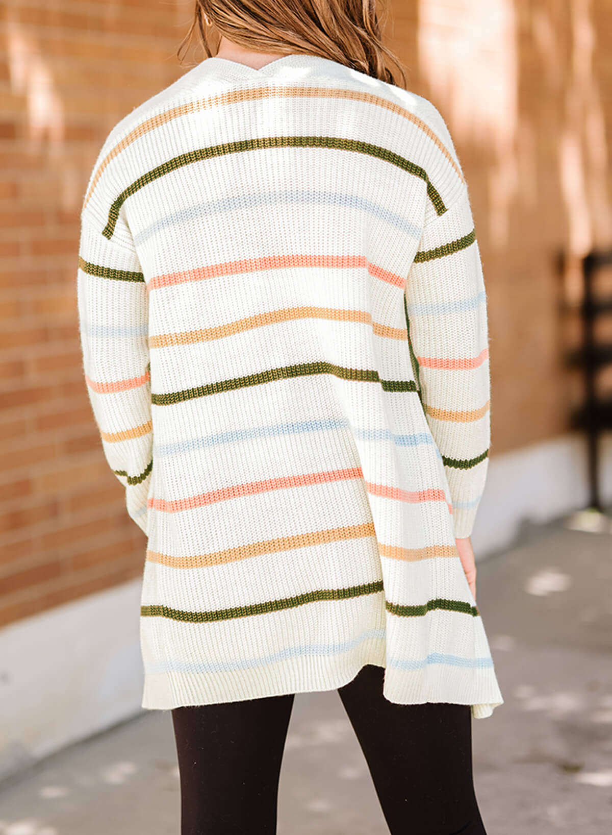 Best Of Me Rib-Knit Striped Cardigan