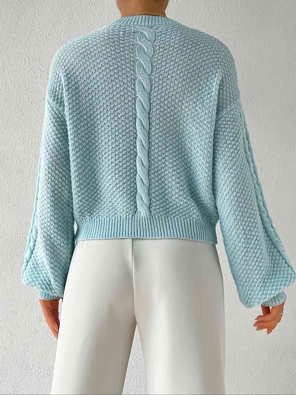 Paulina Round Neck Dropped Shoulder Sweater