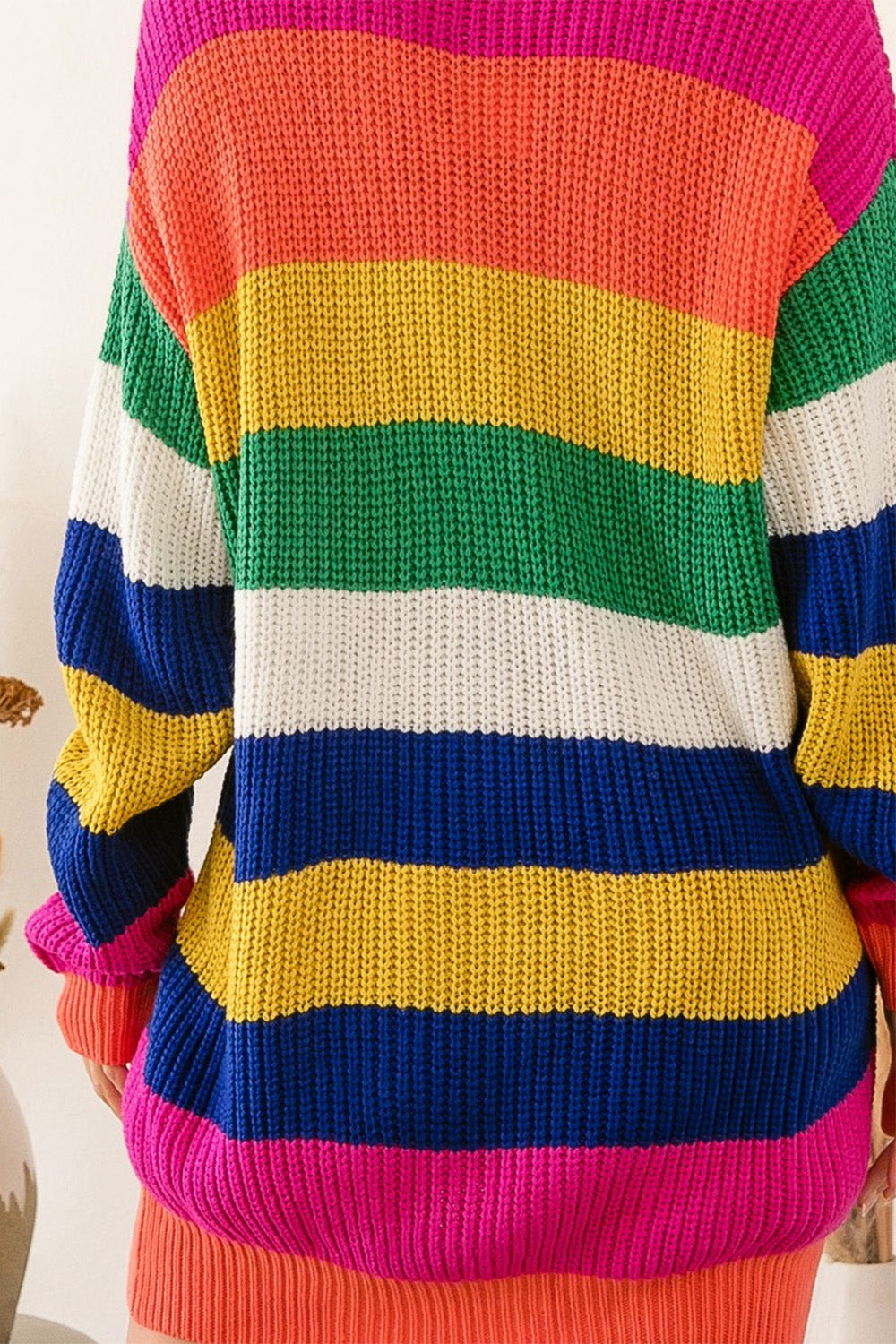 Splash Of Color Striped Cardigan