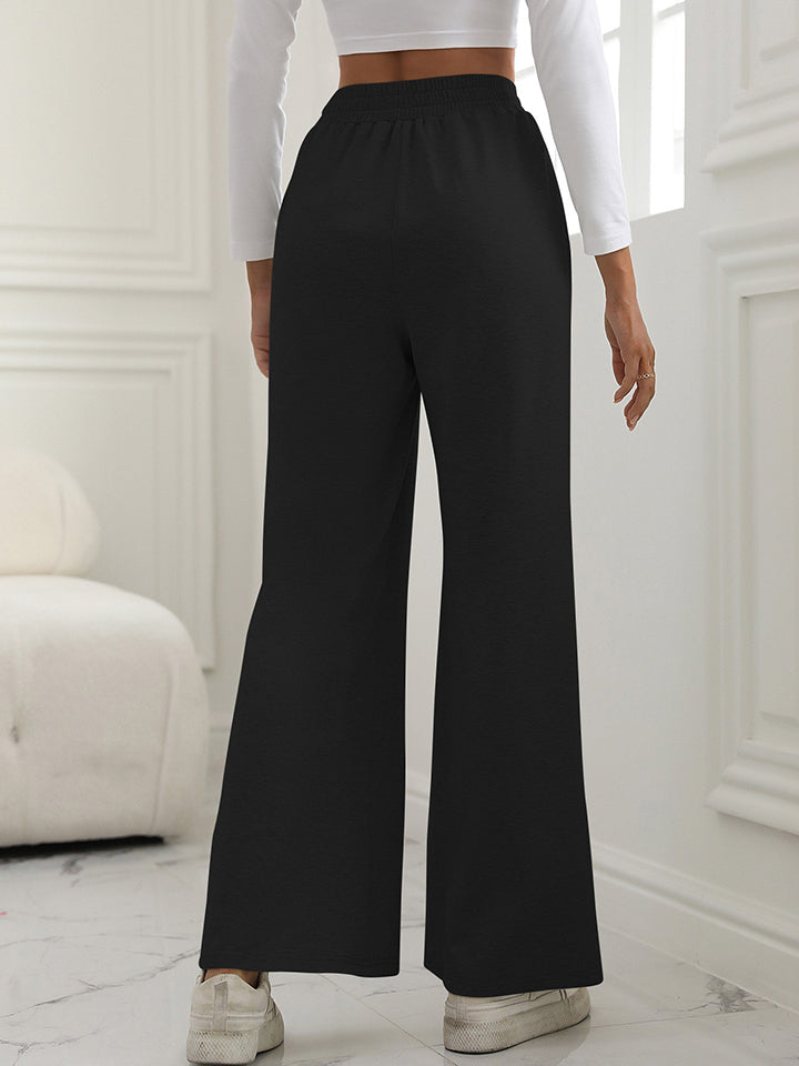 Trendy V-Waist Wide Leg Pants