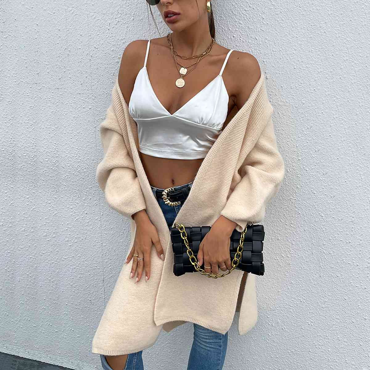 Miranda Open Front Long Sleeve Cardigan