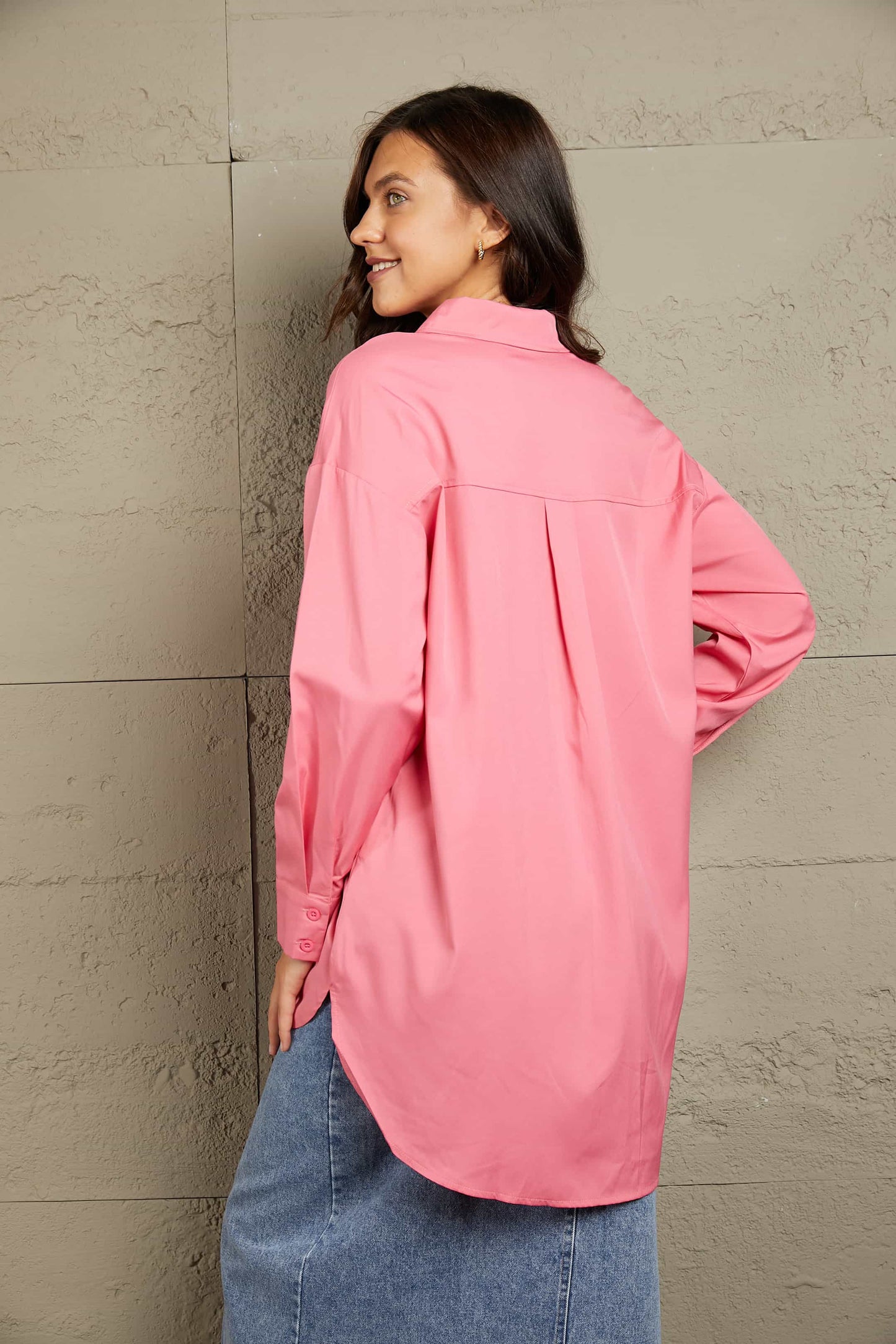 Macy Dropped Shoulder Longline Shirt
