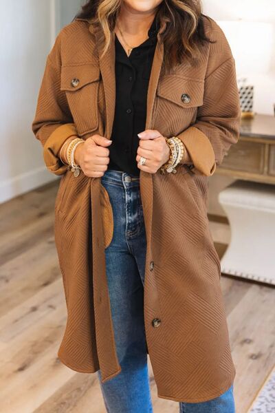 Lana Button Up Longline Jacket
