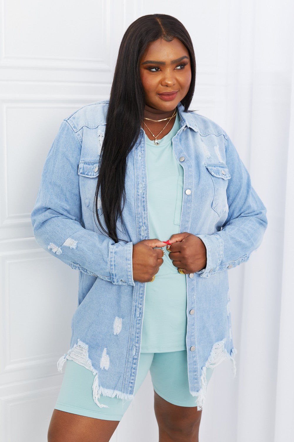 Uptown Girl Denim Shacket